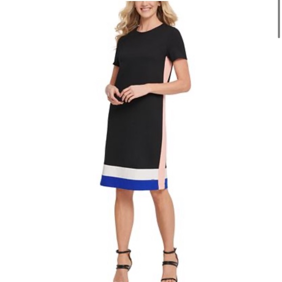 color block t shirt dress